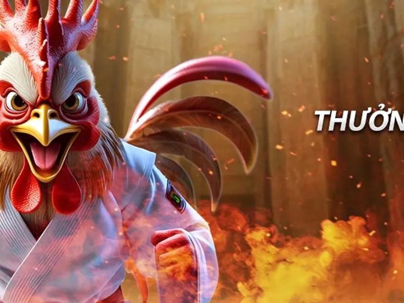 Hình ảnh hai con gà chiến đang trong tư thế đối đầu, thể hiện sự kịch tính của đá gà trực tiếp.